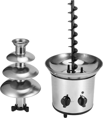 Ichiias Stainless Steel Chocolate Fountain Machine (220V)