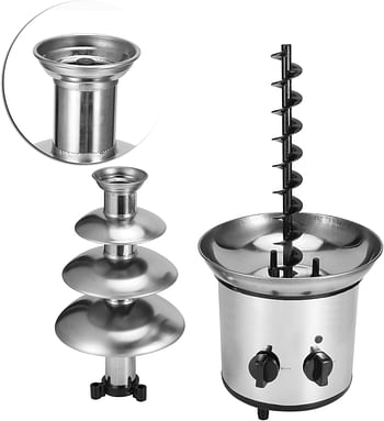 Ichiias Stainless Steel Chocolate Fountain Machine (220V)