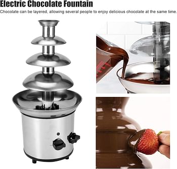 Ichiias Stainless Steel Chocolate Fountain Machine (220V)