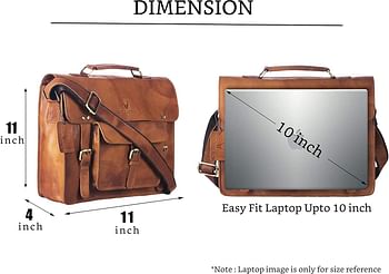 Wildhorn Genuine Urban Vintage Leather 15 Inch Laptop Messenger Bag For Men Everyday Multipurpose Traveller Office Bag Mb288A