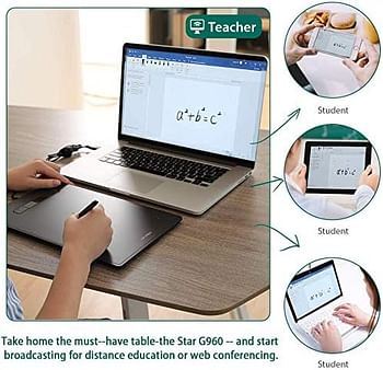 XP-Pen Star G960 Digital Tablets Graphic Tablet 8192 Levels Digital Drawing Tablet Support Windows Pen Tablet