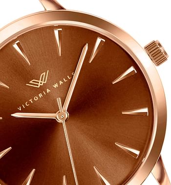 Victoria Walls Amber Rose Gold Mesh Watch 34 mm - Gold