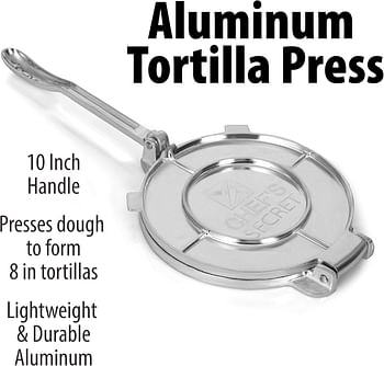 Chef's Secret 20cm Cast Iron Tortilla Press -Aluminium