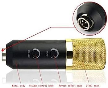 MK-F100TL USB Microphone Broadcasting 3.5mm Wired Stereo Condenser Microphones For Computer Karaoke Conference Notebook Studio