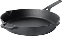 Meyer Pre-Seasoned Cast Iron Skillet Frying Pan 26CM | Safe Grill Cast Iron Cookware for indoor & Outdoor Use | Cast Iron Pan 10.25 inch (Black)