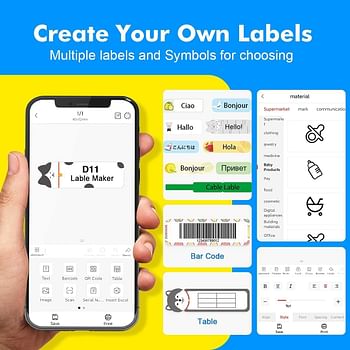 label maker, Labeling Machine label printer, sticker printer, mini label maker, barcode printer,Wireless Label small Printer