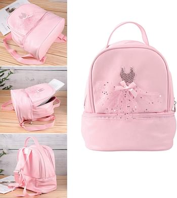 TENDYCOCO Toddler Backpack Ballet Backpack Latin Ballerina Dance Bag for Little Girls