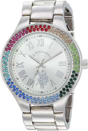 U.S. Polo Assn. Women's Quartz Watch with Alloy Strap 21.5 Model: USC40137 - Silver