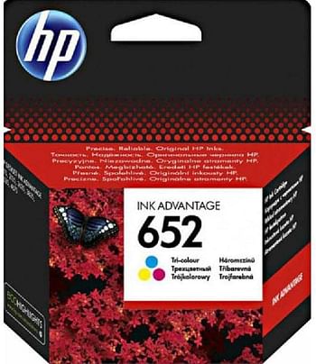 Hp F6v24ae 652 Black Ink Cartridges And Hp F6v25ae 652 Tri Color Ink Cartridge