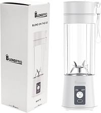 HOMEPRO Better Value for Better Living Portable Juicer Blender Shakes & Smoothies Fresh Juice Blender with 380ml Capacity Six Blades Great Mixing Lightweight & Convenient - White