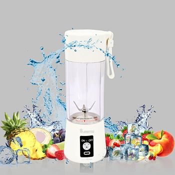 HOMEPRO Better Value for Better Living Portable Juicer Blender Shakes & Smoothies Fresh Juice Blender with 380ml Capacity Six Blades Great Mixing Lightweight & Convenient - White