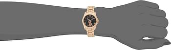 U.S. POLO ASSN. Women's USC40135 Quartz Watch, Analog Display and Gold Plated Strap 30 mm