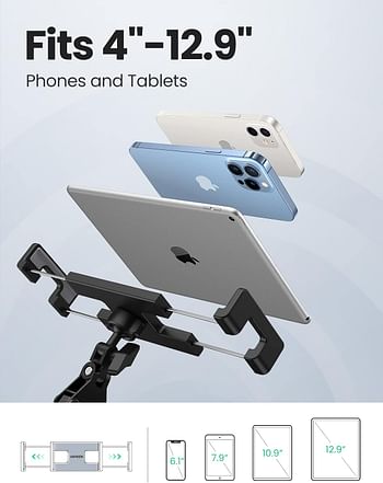 UGREEN Tablet Stand 360 Adjustable iPad Stand Lazy Phone Holder iPad Holder Hands Free Flexible Tablet holder Compatible with iPhone 15 Pro/Pro Max iPad Pro Mini iPad Samsung all 4-12.9"