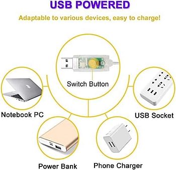 أضواء خيالية USB Holahoney ، 2 حزمة 100 مصباح LED 30 قدمًا ، أضواء نجمية قابلة للتوصيل بالنجوم مع جهاز تحكم عن بعد، سلك نحاسي مقاوم للماء مزخرف بأضواء ساحرة لعيد الحب (أبيض)