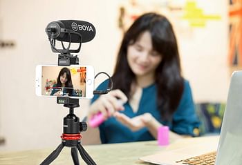 BOYA BY-BM2021 Wired On-Camera Super-Cardioid Shotgun Microphone for DSLRs and Smartphone