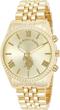 U.S. Polo Assn. Women's Quartz Watch, Analog Display and Gold Plated Strap 38 mm - Gold