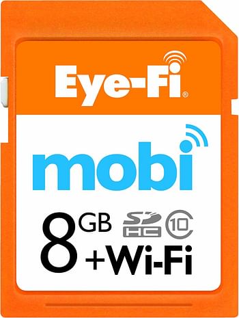 Eye-Fi Mobi 8 GB WiFi Class 10 SDHC Card (4,000 photos 3 hrs video)