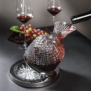 jaffiust Decanter Aerator - Crystal Glass - Vertical stripes