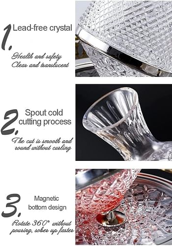 jaffiust Decanter Aerator - Crystal Glass - Vertical stripes