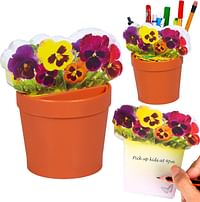 DeskPlant Desk Tidy Fun Organiser Pen Holder Pot Sticky Notes Note Pad School Office Gift Deskplant Flower