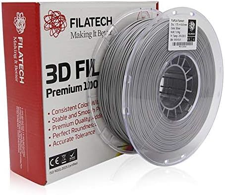 Filatech FilaPLA Heavy Duty PLA Filament-1.75mm-Silver-1.0KG - Made in UAE