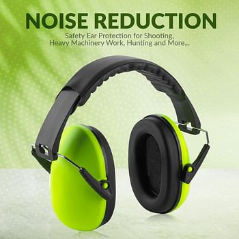 MEDca Hearing Protection and Noise Reduction Earmuffs for Kids - Fits Children Boys & Girls - Adjustable & Foldable NRR 20dB