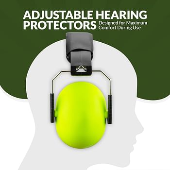 MEDca Hearing Protection and Noise Reduction Earmuffs for Kids - Fits Children Boys & Girls - Adjustable & Foldable NRR 20dB