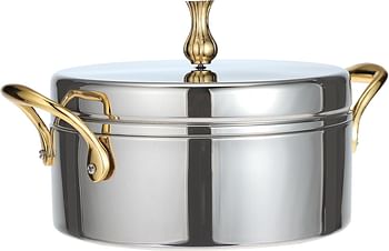 BLACKSTONE Hot Pot Stainless Steel Casserole, Food Warmer Keeps Food Warm for Long Time, Perfect for your Dining Table, Puff Insulated Casserole hotpot - Victoria (1500 ML)