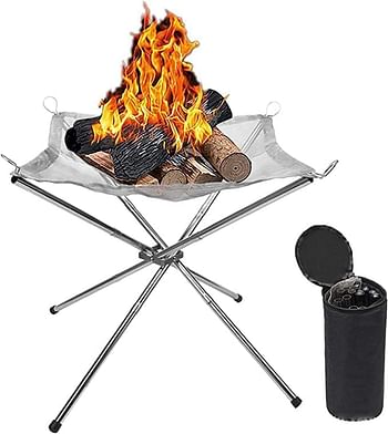 Foldable Stainless Steel Firewood Burning Stand Folding Burning Furnace Portable Outdoor Fire Pit