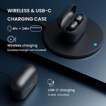 HAYLOU 30 Hours Playtime Wireless Charging GT5 Earbuds with 580mAh Type-C Quick Charg Case