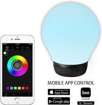 Divoom AuraBulb Bluetooth 4.0 Smart Music Lamp - Black