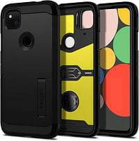 Spigen Tough Armor designed for Google Pixel 4a case/cover with Extreme Impact Foam [NOT Compatible with Pixel 4a 5G] - Black