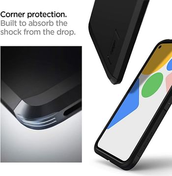 Spigen Tough Armor designed for Google Pixel 4a case/cover with Extreme Impact Foam [NOT Compatible with Pixel 4a 5G] - Black