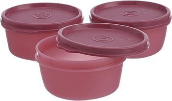 Signoraware Tiny Wonder Plastic Container Set, 200ml, Set of 3, Pink