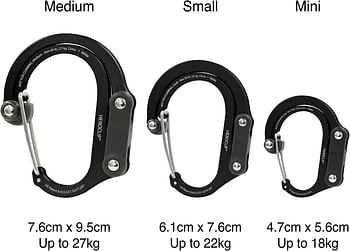 HEROCLIP Carabiner Clip and Hook Mini for Travel, Luggage, and Small Bags