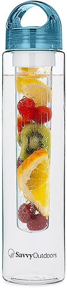 Infusion Fruit Infuser Water Bottle - BPA Free Insulated Water Bottle, Reusable Water Bottle with Fruit Infuser, Easy-to-Clean Gym Accessories for Women, Sports Water Bottle, Savvy Outdoors