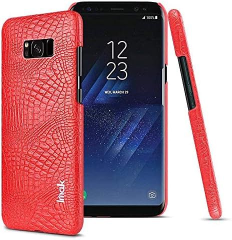 IMAK Samsung Galaxy S8 Luxury Skin Leather Cover CASE - Red