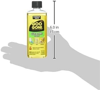 Goo Gone Glue & Tape Adhesive Remover - 4 Ounce Removes Adhesives Stickers Crayon Gum Window Decals Glitter Labels