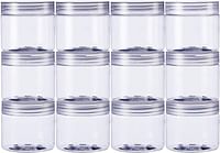 BENECREAT 6oz Slime Storage Favor Jars Wide-Mouth Containers with Lids (2.75 X 2.55in) 180ml - Pack of 12