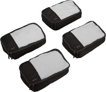 Amazn Basics Packing Cubes Small 4-Piece Set - Black