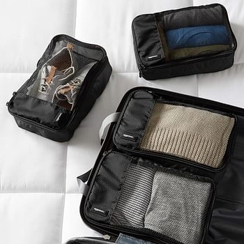 Amazn Basics Packing Cubes Small 4-Piece Set - Black