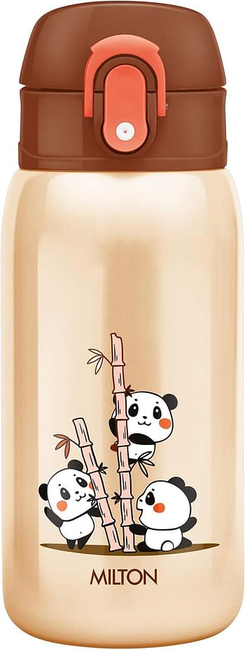 Milton Jolly 375 Thermosteel Sipper Water Bottle for Kids 300 ml Ivory Hot & Cold Vacuum Insulated Leak Proof 304 Stainless Steel