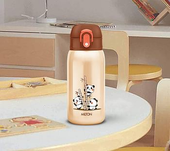 Milton Jolly 375 Thermosteel Sipper Water Bottle for Kids 300 ml Ivory Hot & Cold Vacuum Insulated Leak Proof 304 Stainless Steel