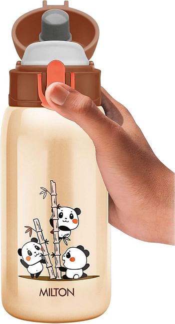 Milton Jolly 375 Thermosteel Sipper Water Bottle for Kids 300 ml Ivory Hot & Cold Vacuum Insulated Leak Proof 304 Stainless Steel