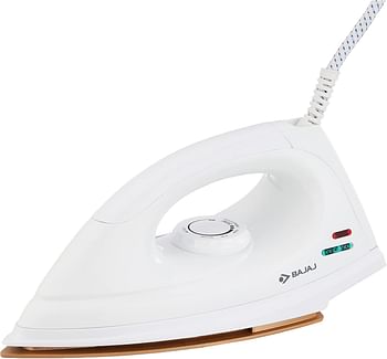 Bajaj DX-7 1000W Dry Iron with Advance Sole Plate, White