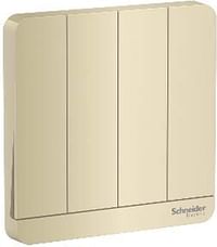 Schneider Electric AvatarOn 4 Gang, Switch 16AX 250V E8334L1_WG - Wine Gold