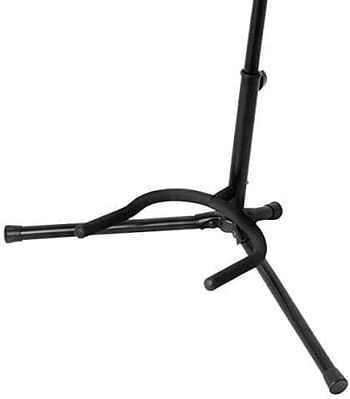 Mike Music Adjustable Guitar Stand; Holds Single Electric or Acoustic Guitar (Single Stand, Black)