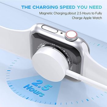 Watch Charger Magnetic Charging Cord 2 in 1 Smart iWatch Charger Wireless USB 3 ft/1 m Charging Cable for Apple Watch Series SE/7/6/5/4/3/2/1 & Phone 14/13/12/11/Pro/Max/XR/XS/XS Max/X & Pad Series