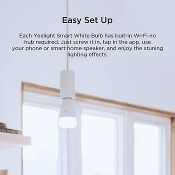 Yeelight Smart Light Bulb, Dimmable and Tunable White, App & Voice controll Wi-Fi Smart Bulb, Alexa Compatible, no hub Bridge Switch Required, 2700K-6500K A19 60W Equivalent Smart Home LED Bulbs