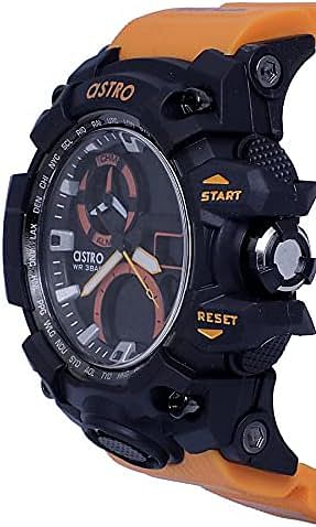 ASTRO Kids Analog-Digital Black Dial Watch A20808 - Orange